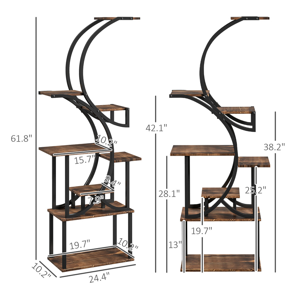 8 Tier Wooden Plant Shelf
