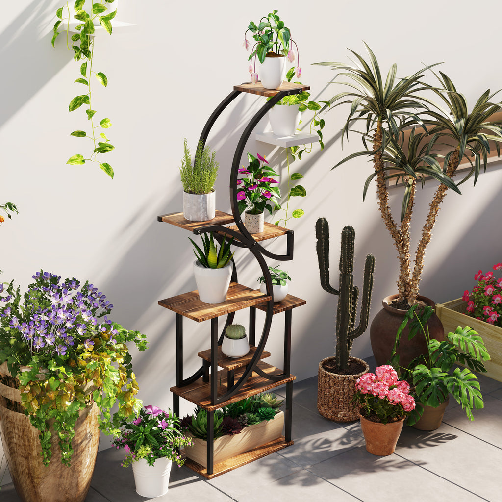 8 Tier Wooden Plant Shelf