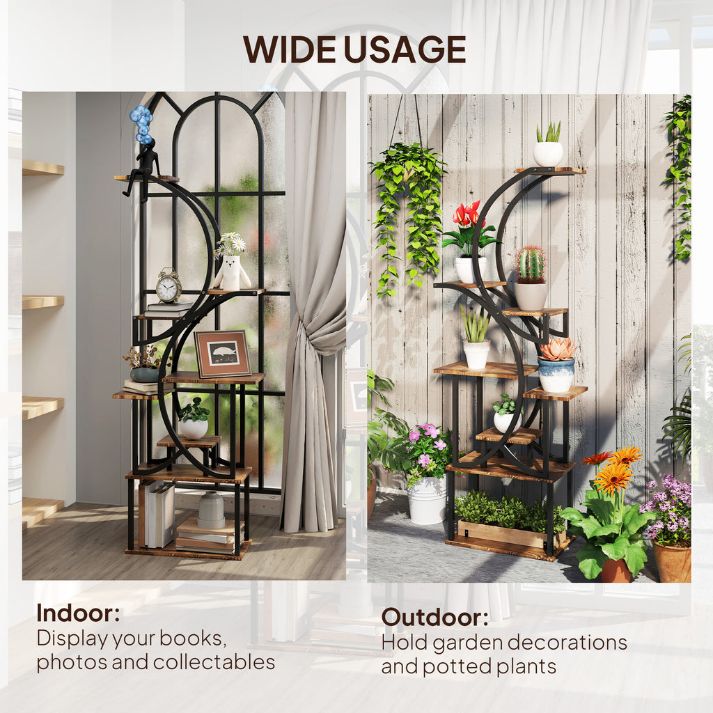 8 Tier Wooden Plant Shelf
